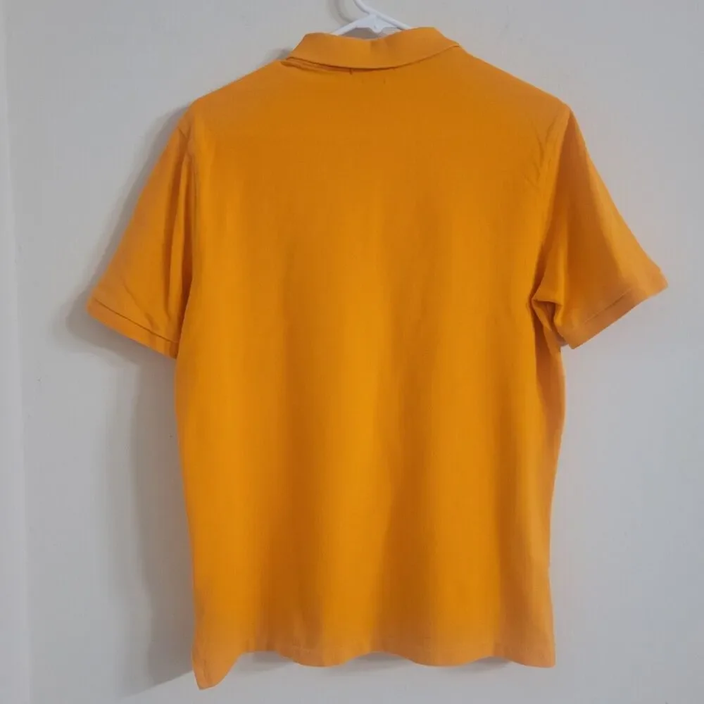 Polo Ralph Lauren Size Medium Polo Shirt Orange wth Green‎ Embroidered Logo